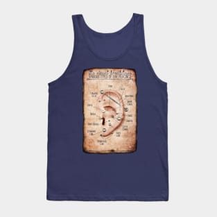 Old Style Ear Piercing Chart Tank Top